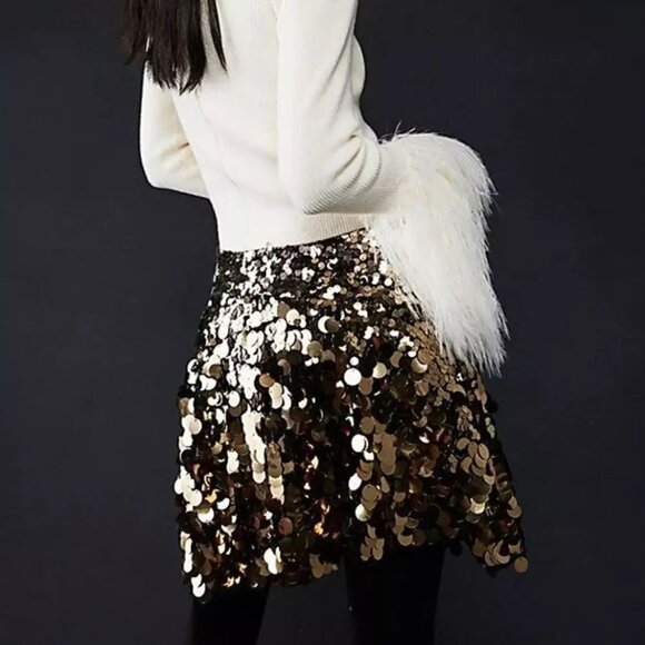 Free People Can't Get Enough Sequin Skirt - Picture 2 of 4